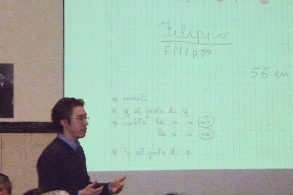 9 dicembre 2011 incontro di formazione tenuto da Filippo Barbera presso l'Istituto Comprensivo Statale di Mortara (PV).